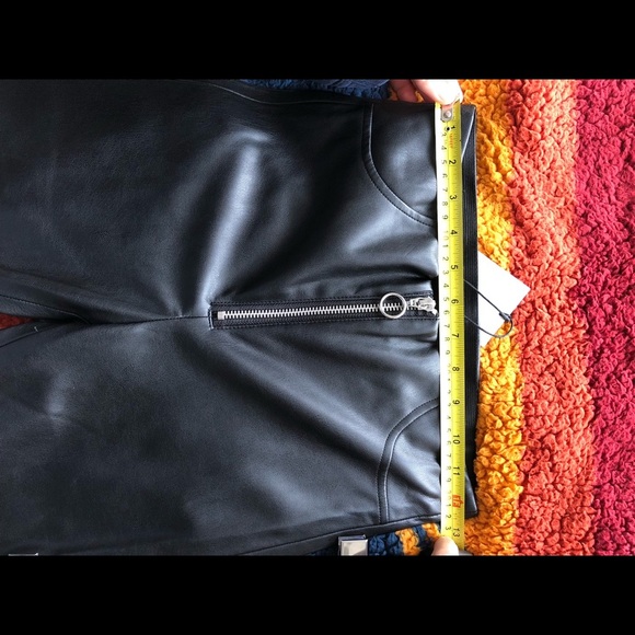 ZARA Black Faux leather Pants-(Sz XS) - Picture 12 of 16